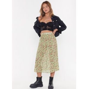 NWT sheer floral skirt